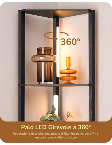 EDISHINE Lampada da Terra Soggiorno...