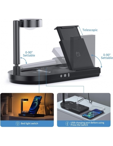 Stazione ricarica Wireless 4 In 1...