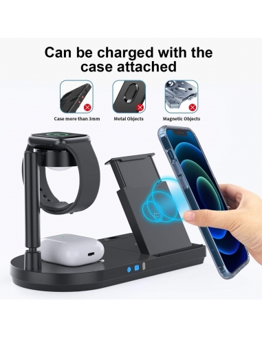 Stazione ricarica Wireless 4 In 1...