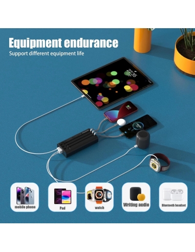 Elefull Power Bank 26800Mah Con Cavo...