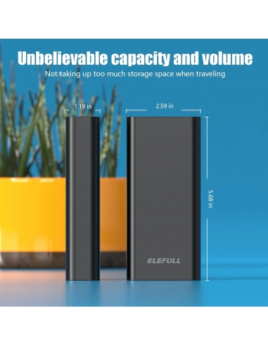 Elefull Power Bank 26800Mah Con Cavo...