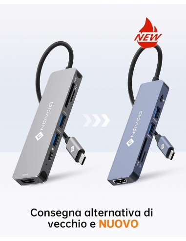 NOVOO R6PD Hub USB C Docking Station...