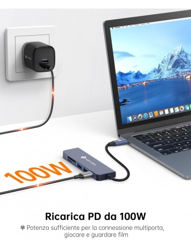 NOVOO R6PD Hub USB C Docking Station...