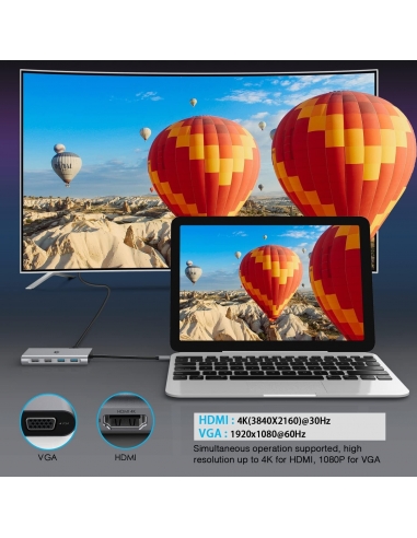 HOPDAY HB026 11 in 1 Hub USB C...