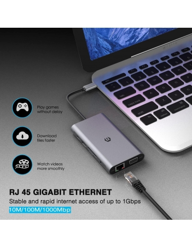 HOPDAY HB026 11 in 1 Hub USB C...