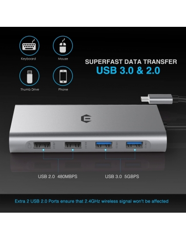 HOPDAY HB026 11 in 1 Hub USB C...