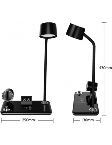 Lampada tavolo LED 15W Caricabatteria...