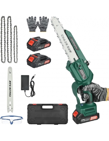 Mini motosega a batteria 6+8" kit...