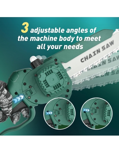 Mini motosega a batteria 6+8" kit...