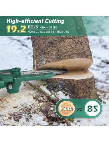 Mini motosega a batteria 6+8" kit...