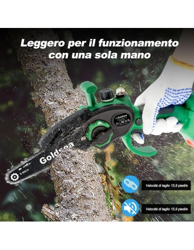 Goldsea Mini Motosega a Batteria 21V...