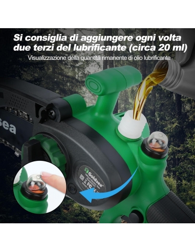 Goldsea Mini Motosega a Batteria 21V...