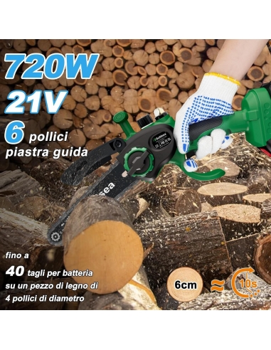 Goldsea Mini Motosega a Batteria 21V...