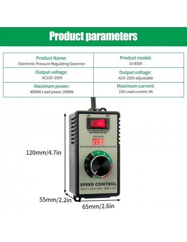 SIRYDER Regolatore di Velocità Motore...