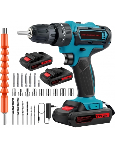 Trapano Avvitatore a batteria 21V, a...