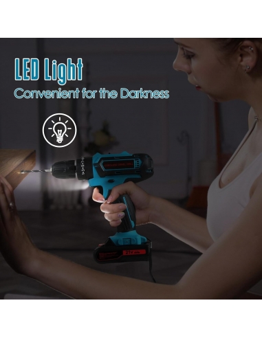 Trapano Avvitatore a batteria 21V, a...