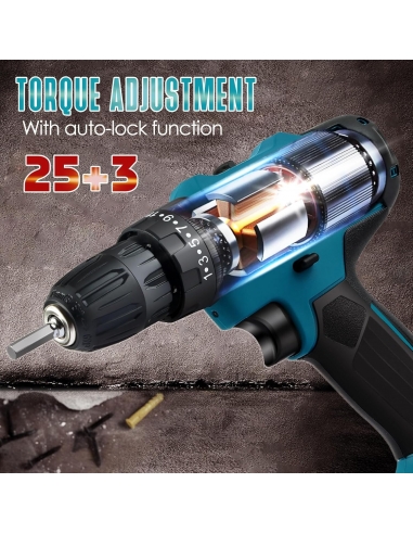 Trapano Avvitatore a batteria 21V, a...