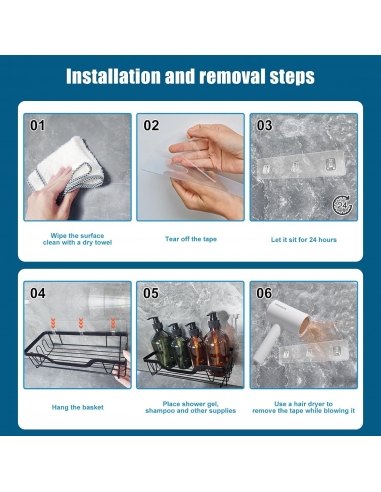 UUlioyer Mensola Doccia, Impermeabile...