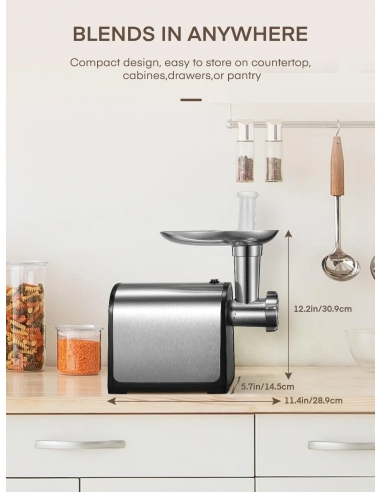 FOHERE Tritacarne 3 in 1 Elettrico...