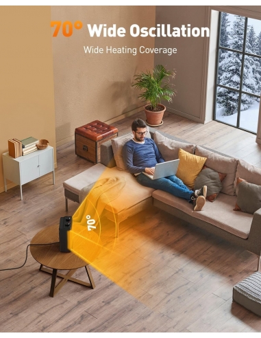 Cnkeeo Stufa Stufetta Elettrica Basso...