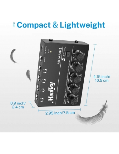 Moukey MHAMP1 Mini Amplificatore...