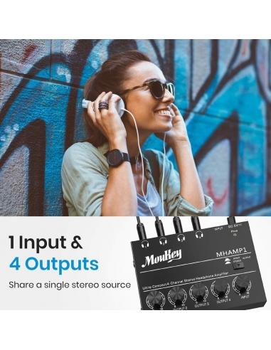 Moukey MHAMP1 Mini Amplificatore...