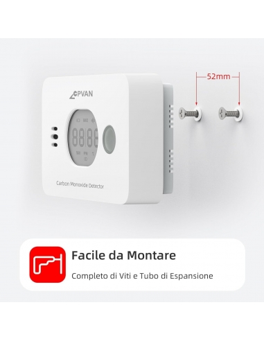 CPVAN Rilevatore Monossido di...