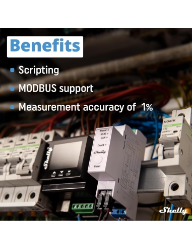 Shelly Pro 3EM (120A) - Misuratore di...