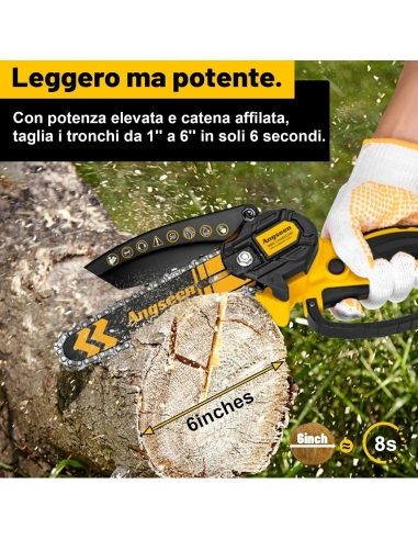 Angseen Brushless Mini Motosega 6...