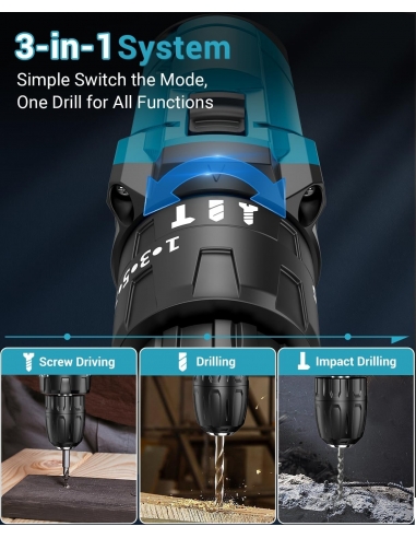 MHPRO Trapano Avvitatore Batteria...