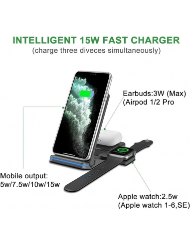 Caricatore Wireless Pieghevole 3 in...