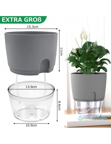 SELF PLANTERS Set di 3 vasi per erbe...