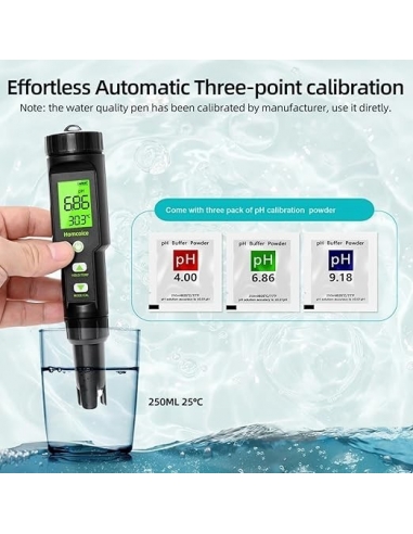 Homcoice Misuratore pH 5 IN 1...