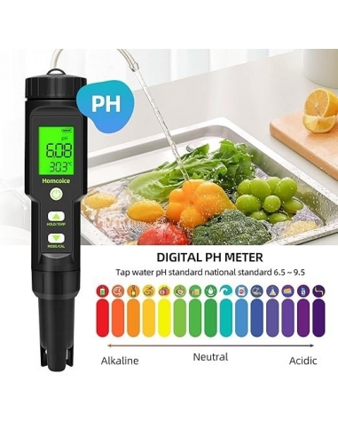 Homcoice Misuratore pH 5 IN 1...