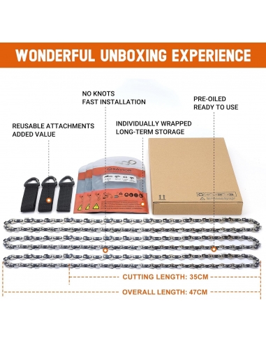 SAVIOR 3 Catene  Motosega 3/8 "LP 1,1...