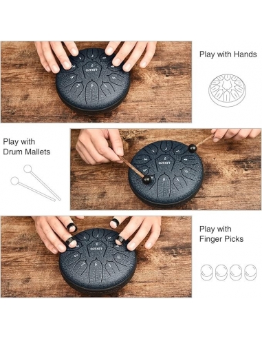 LEKATO Drum Tamburo 6 Pollici 11 Toni...