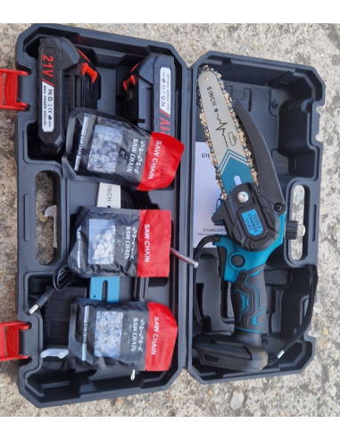 Tools blu Mini Motosega a Batteria...