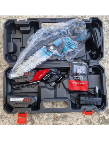 Tools blu Mini Motosega a Batteria...