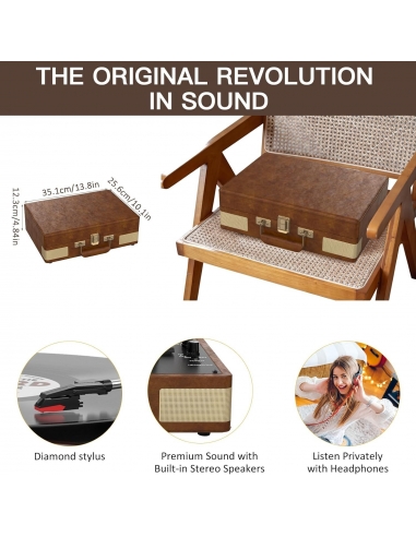 Trynnay Giradischi a 3 marce, lettore...