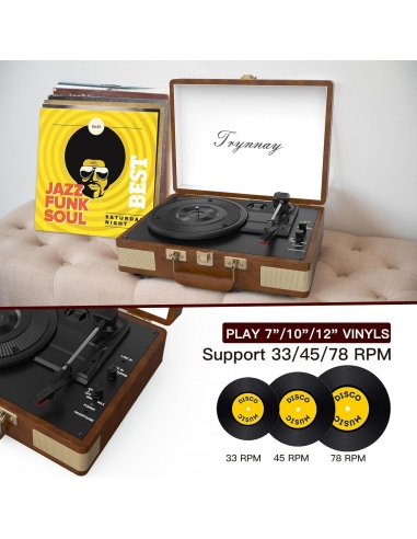 Trynnay Giradischi a 3 marce, lettore...