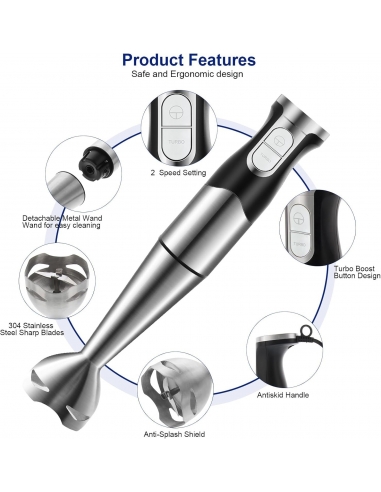 NWOUIIAY Frullatore a Immersione...