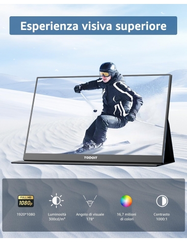 Yodoit ‎PTM15 15,6" Monitor portatile...