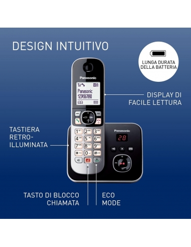 Panasonic KX-TG6861JTB Telefono...