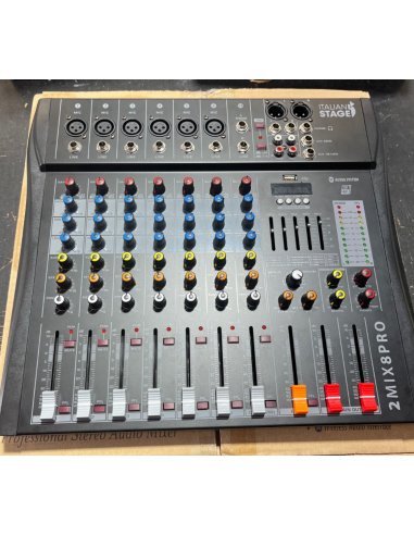 Italian Stage 2MIX8PRO 8 Canali Mixer...