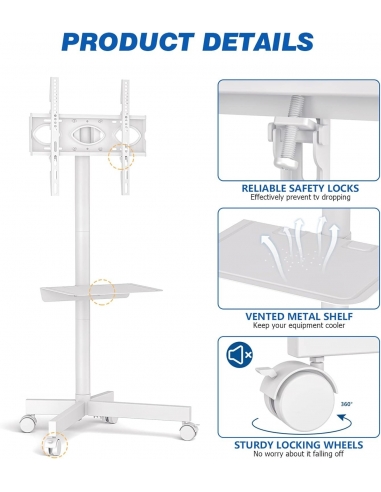 RFIVER Supporto TV da Pavimento Porta...