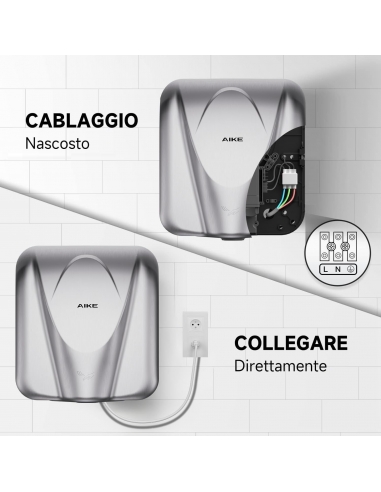 AIKE AK2812 Asciugamani Elettrico...