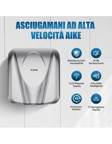 AIKE AK2812 Asciugamani Elettrico...