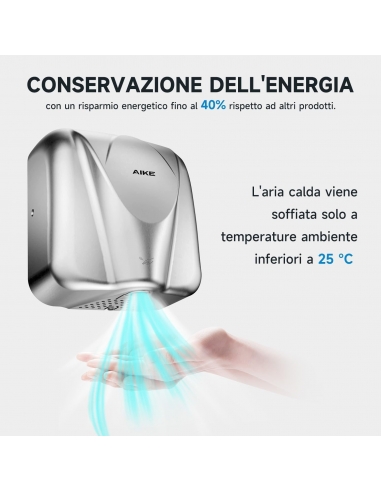 AIKE AK2812 Asciugamani Elettrico...