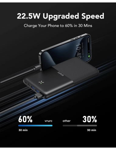 VRURC Power Bank 30000 mAh 22.5W...