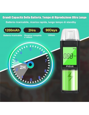 Pious Etilometro Portatile per Alcol...